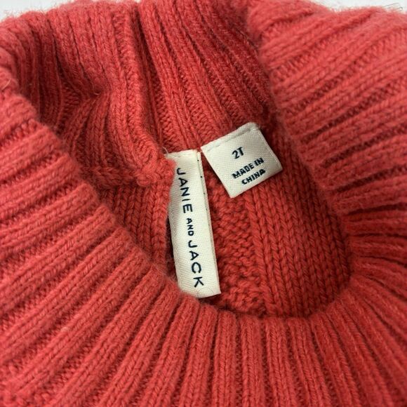 Janie and Jack Poncho Sweater Girls Ribbed Cable Knit Sz 2T Outerwear Holiday - Picture 6 of 7